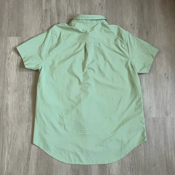 Eddie Bauer Sage Green Camp button down outdoor sports Shirt - Picture 2 of 9